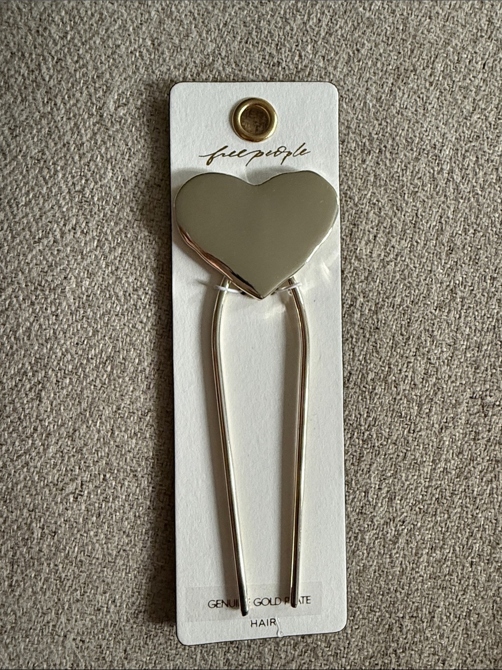 Free People Gold Heart Hair Fork